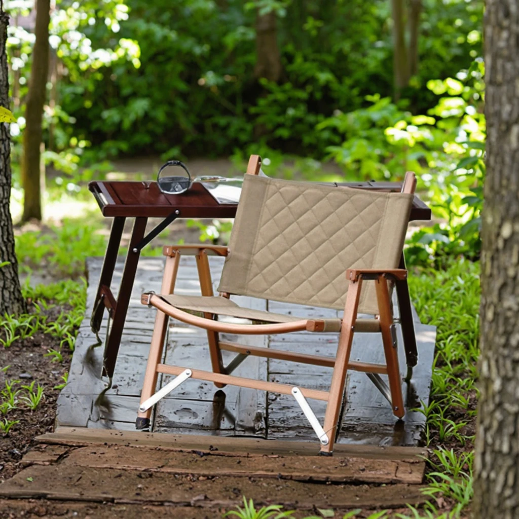 

Ultra-Light Portable Kermit Chair for Outdoor Camping Beach Fishing Self-Driving Spring Outings Modern Made Oxford Fabric Wood