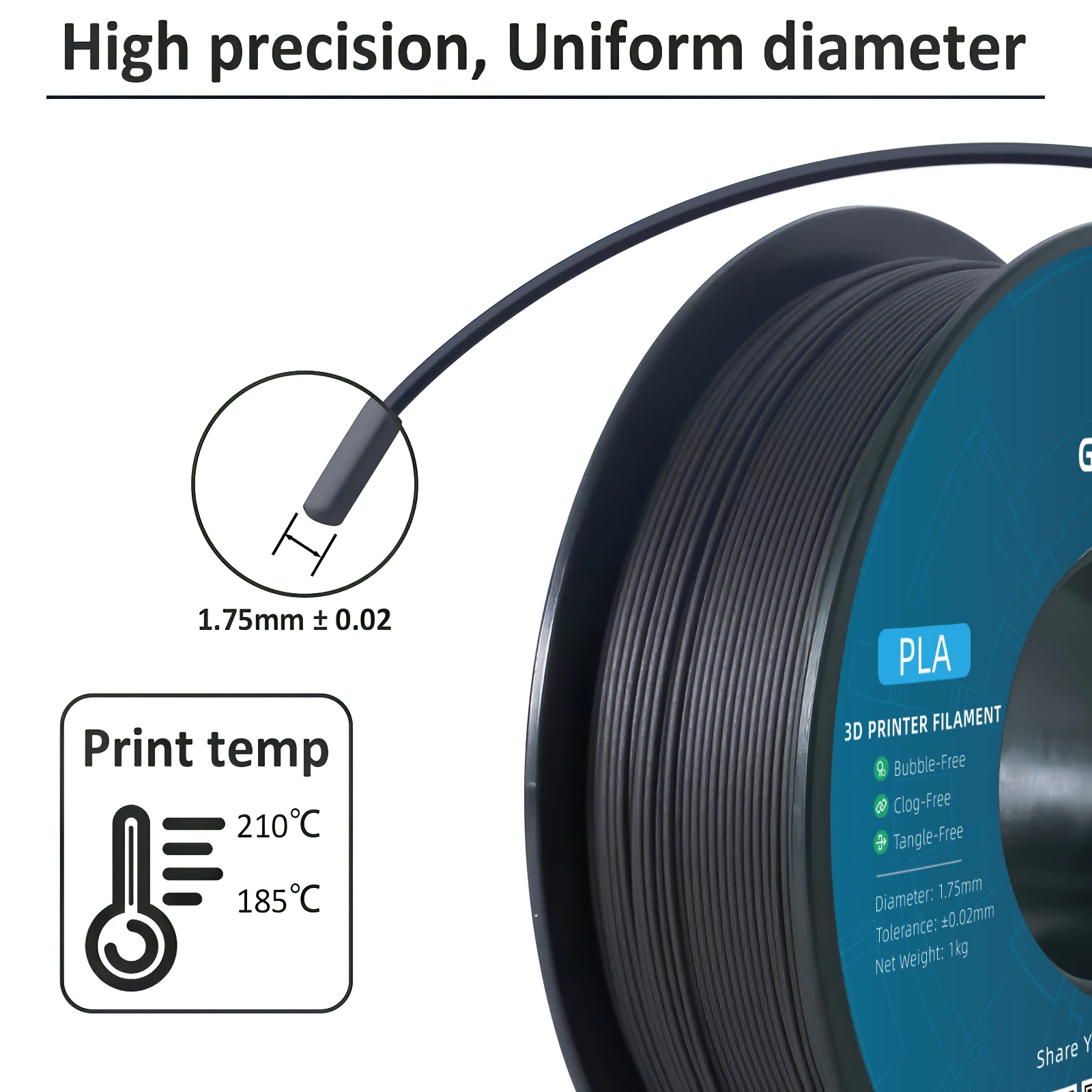 Geeetech drewno PLA 1kg 1.75mm żarnik 3d drukowany drukowany próżniowy opakowania lokalne magazyny kolorowe tworzywo sztuczne do drukarki 3D FDM