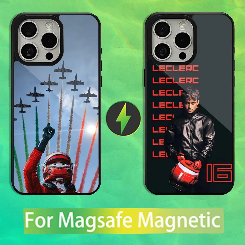 

F1 C-Charles L-Leclerc-16 Phone Case For iPhone 16,15,14,13,12,11,Pro,Max,Plus,Mini,Magsafe,Magnetic Wireless Charging Case