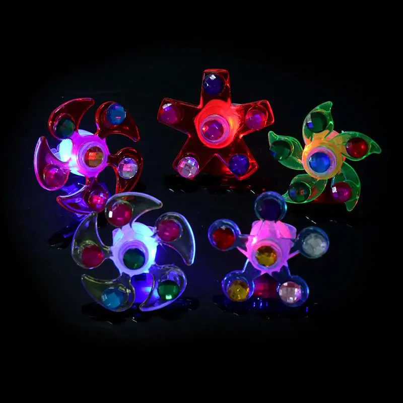 Đồ Chơi Con Quay Fidget Spinner Sáng Nhẫn Con Quay Giảm Stress Fidget Đồ Chơi Tiếp Liệu Dự Tiệc