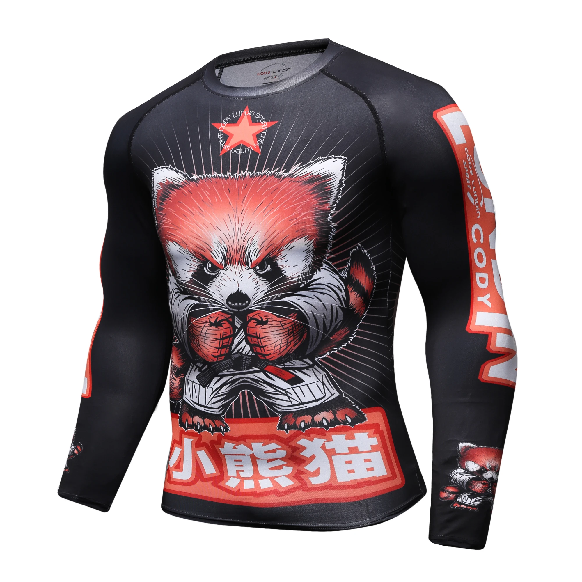 Custom Your Logo Rashguard Mma Brazilian Jiu Jitsu Men's Thai T-shirts Cody Lundin Mma Sports Compression Long Sleeve T-shirt