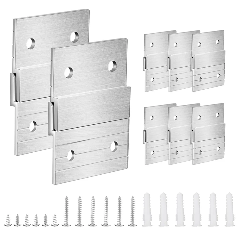 1 Set 5In French Cleat Hanger Heavy Duty Metal Hanger Photo Rack Art Frame Wall Hardware Z-Barfor Hook Mirror Durable