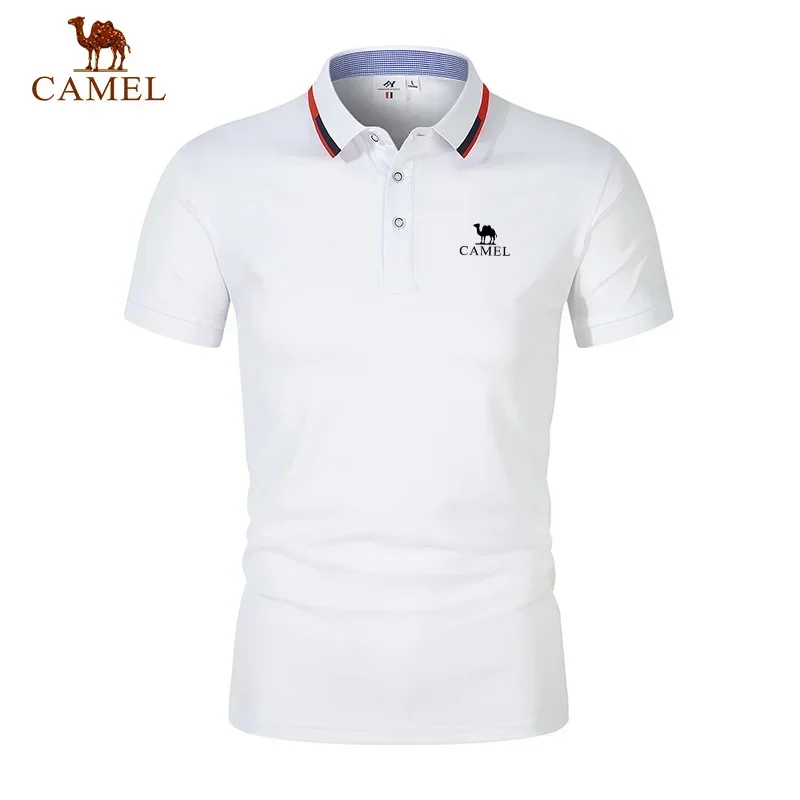 Embroidery 2024 New CAMEL Men's Breathable Polo Shirt Summer New Business Fashion Casual High Quality Lapel Polo Shirt for Men