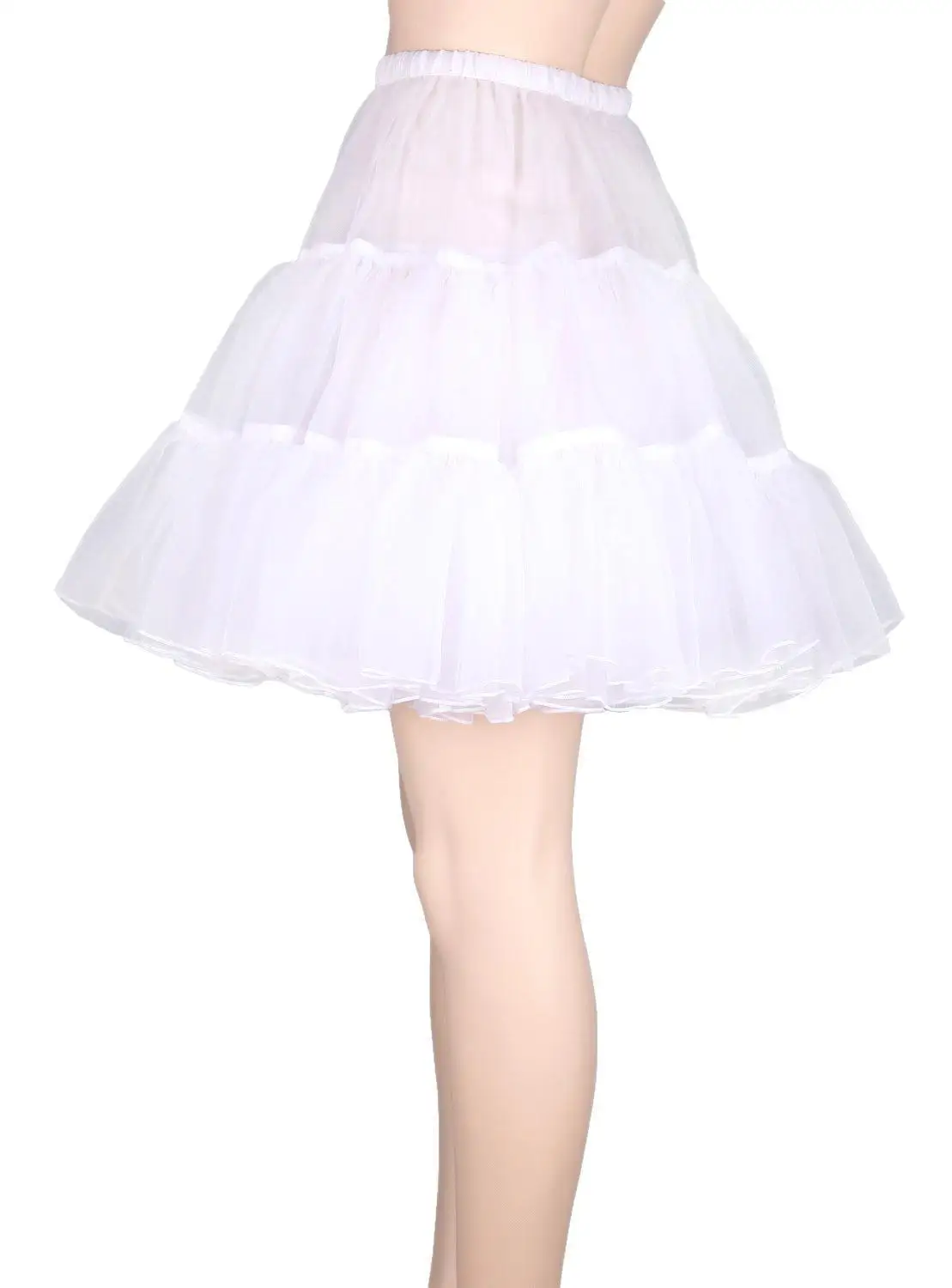 BABYONLINE Black Short Tulle Skirt Crinoline Underskirt Rockabilly Wedding Petticoat Woman Adult Tutu Half Slips Accessorie image 5