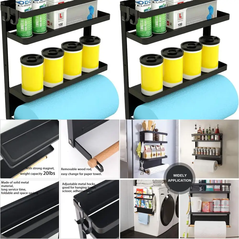 

Деревенская вешалка для бумажных полотенец двойного назначения с полкой и крючками для дома и мастерской