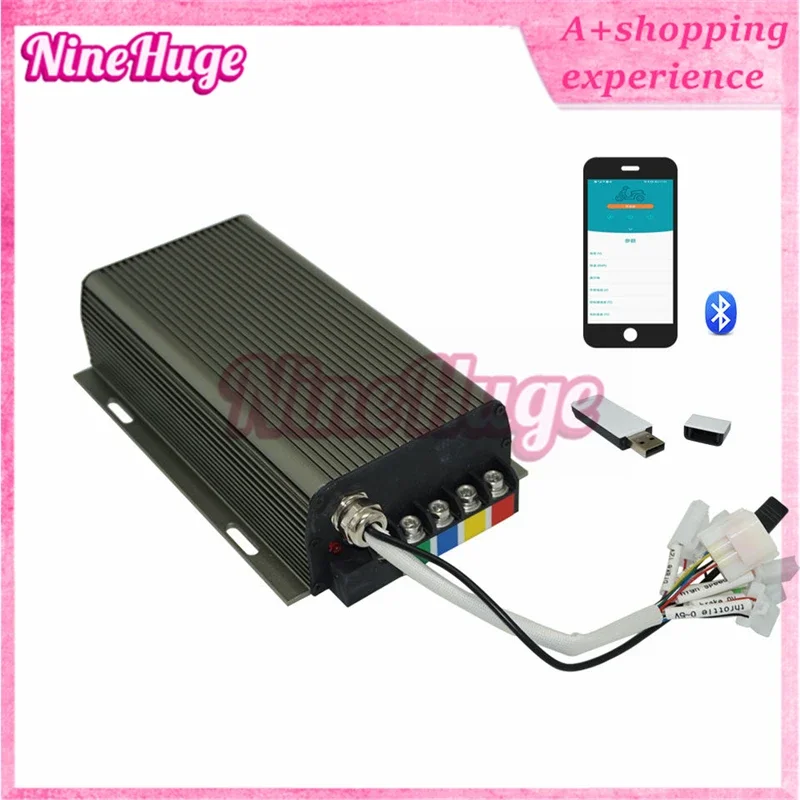 Pengendali Sabvoton SVMC72150 V2 Baru untuk Motor Sepeda Listrik 3000W 72V 150A dengan Adaptor Bluetooth