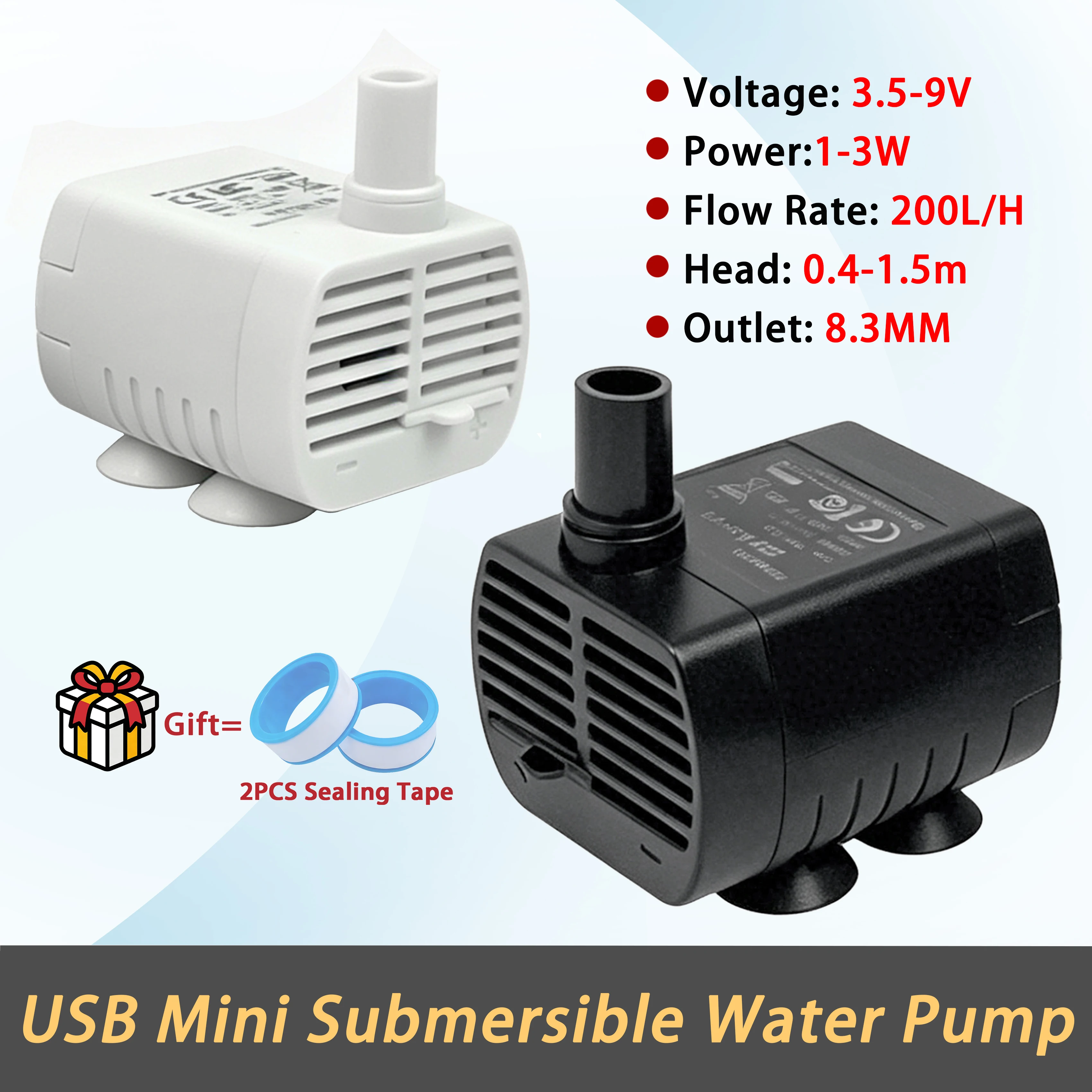 Bombita Sumergible De Agua 6V-12V – Mini Motor Sin Escobillas, Flujo Ajustable Y Super Silenciosa Para Peceras, Fuentes Y Más