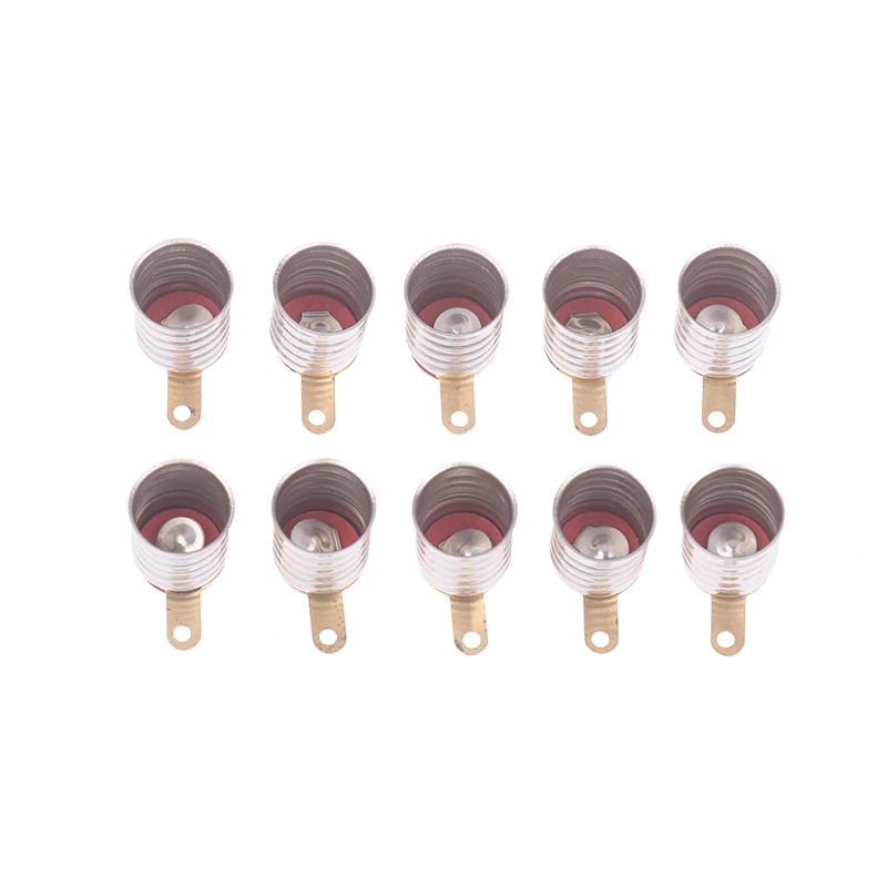 

Медные лампы E10 винтового типа, основа лампы, маленький Электрический держатель лампы, цепь для домашнего эксперимента, электрические аксессуары, 10 шт.