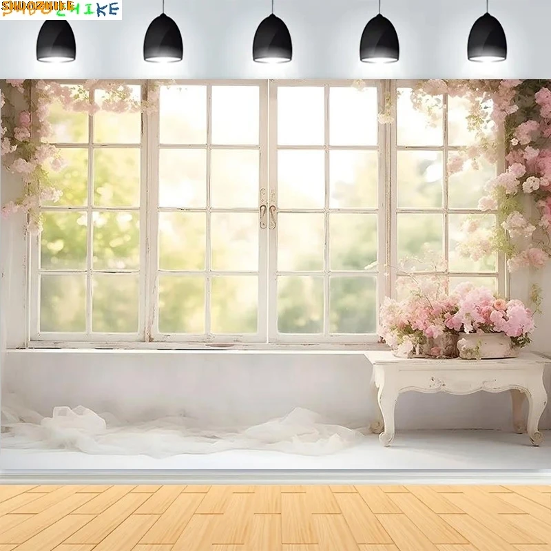 

Wedding Theme Photography Backdrops Indoor Window Flowers Kids Birthday Party Maternity Portrait Photo Studio Background CH-01