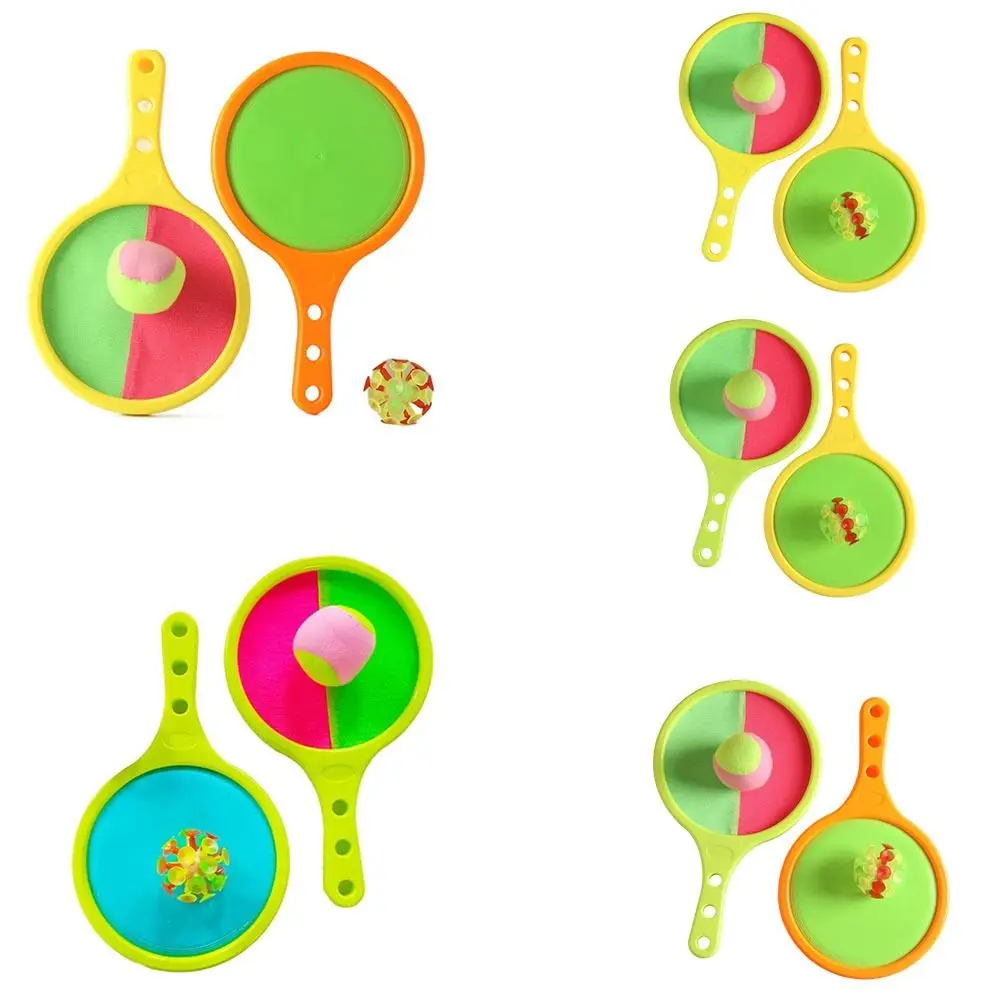 Disc Paddle Toss en Catch Ball Set Tennisstijl Leuk Ontwerp Zuignap Bal Klevende Bal 2 Ballen Werp Speelgoed Bal Strandspellen