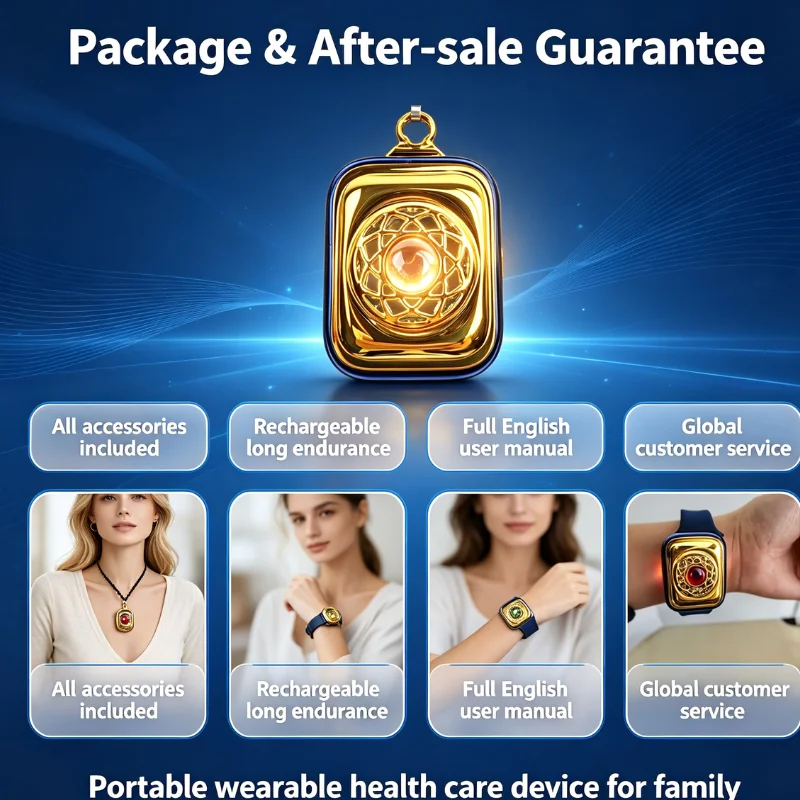 Advanced 650nm Laser Pendant for Heart Angina Relief Myocardial Ischemia Improvement Blood Circulation Elderly Home