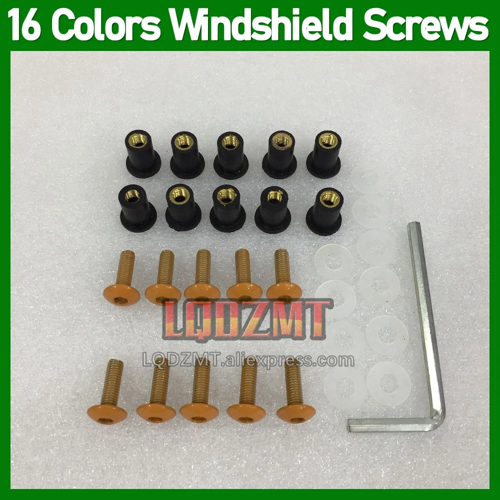 31pcs Moto Body Windshield Bolts For SUZUKI GSXR750 GSXR600 GSXR 600 750 96 97 98 00 1996 1997 1998 2000 Windscreen Nuts Screws