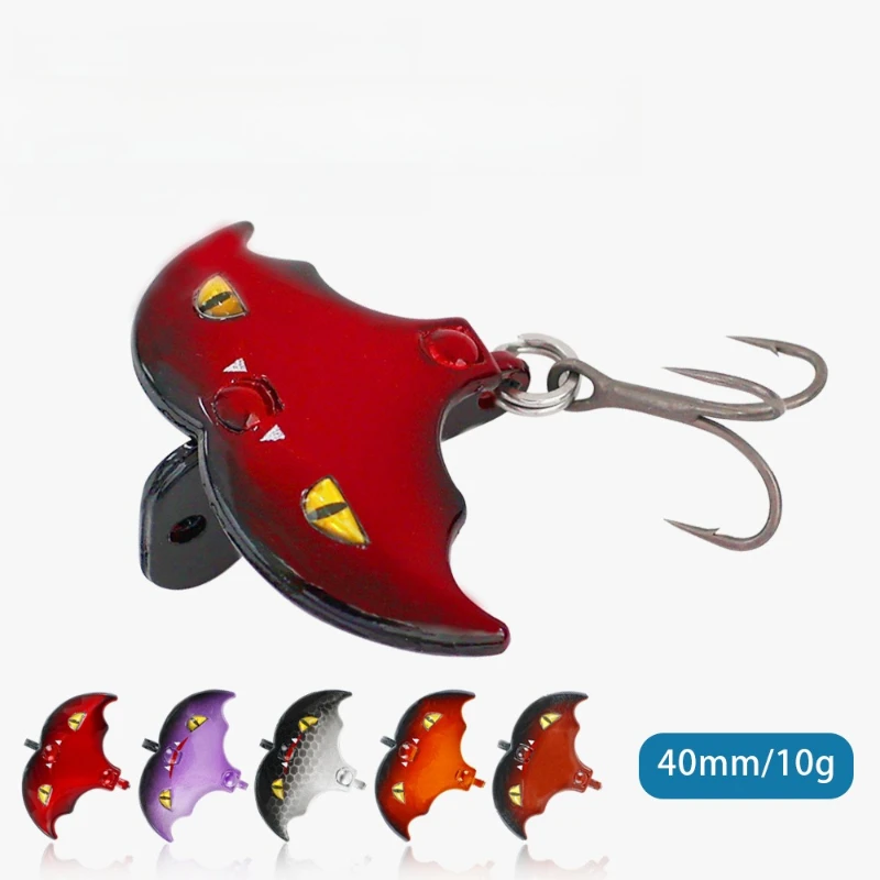 3 قطعة 40 مللي متر/10 جرام المعادن الترتر تهزهز الطعوم الصب VIB إغراء الخفافيش شكل غرق الطعوم باس الاهتزاز جثم بايك الصيد السحر Pesca #3