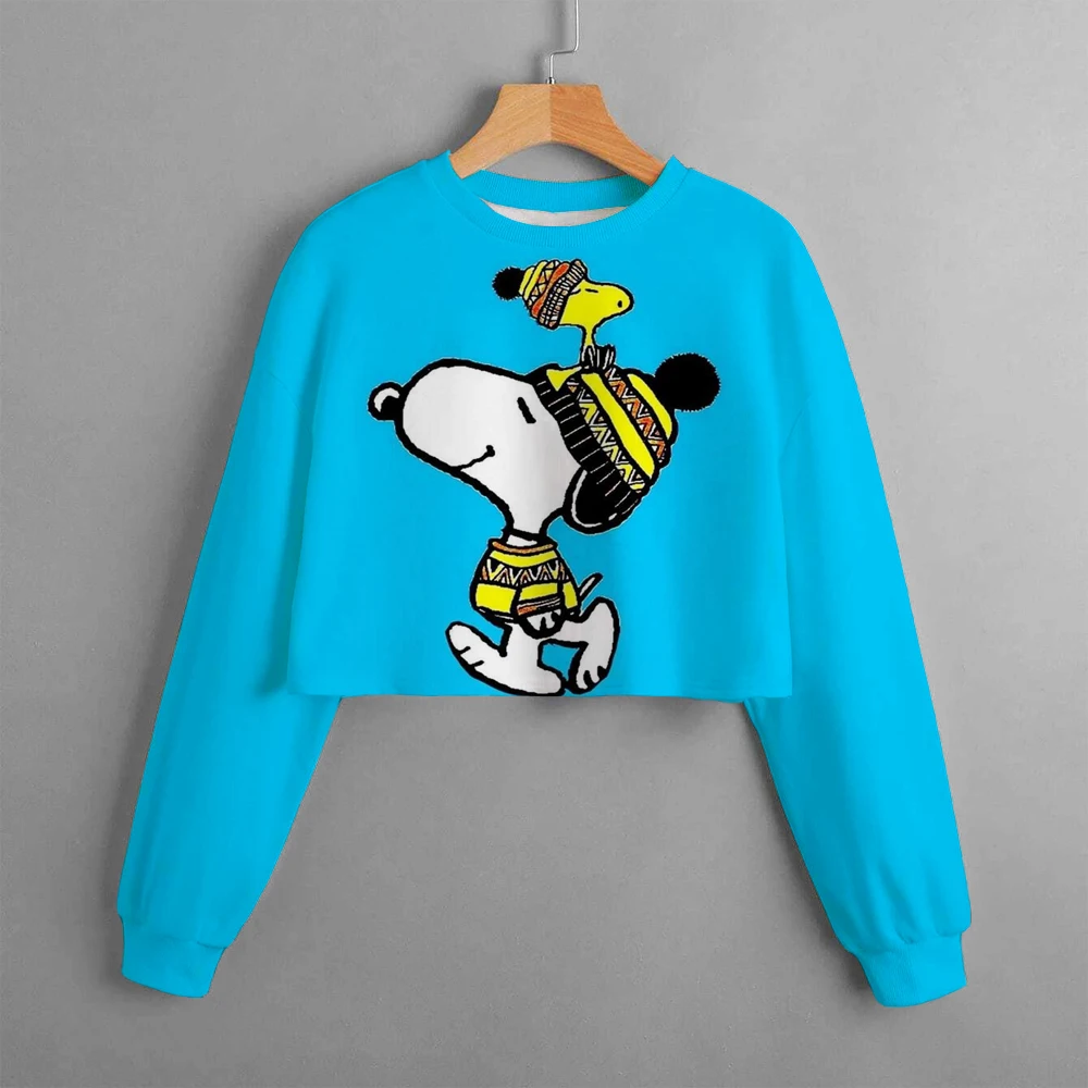 Children, teenagers and girls Snoopy comfortable multifunctional hooded sweatshirt top suitable for street and fashionable sprin