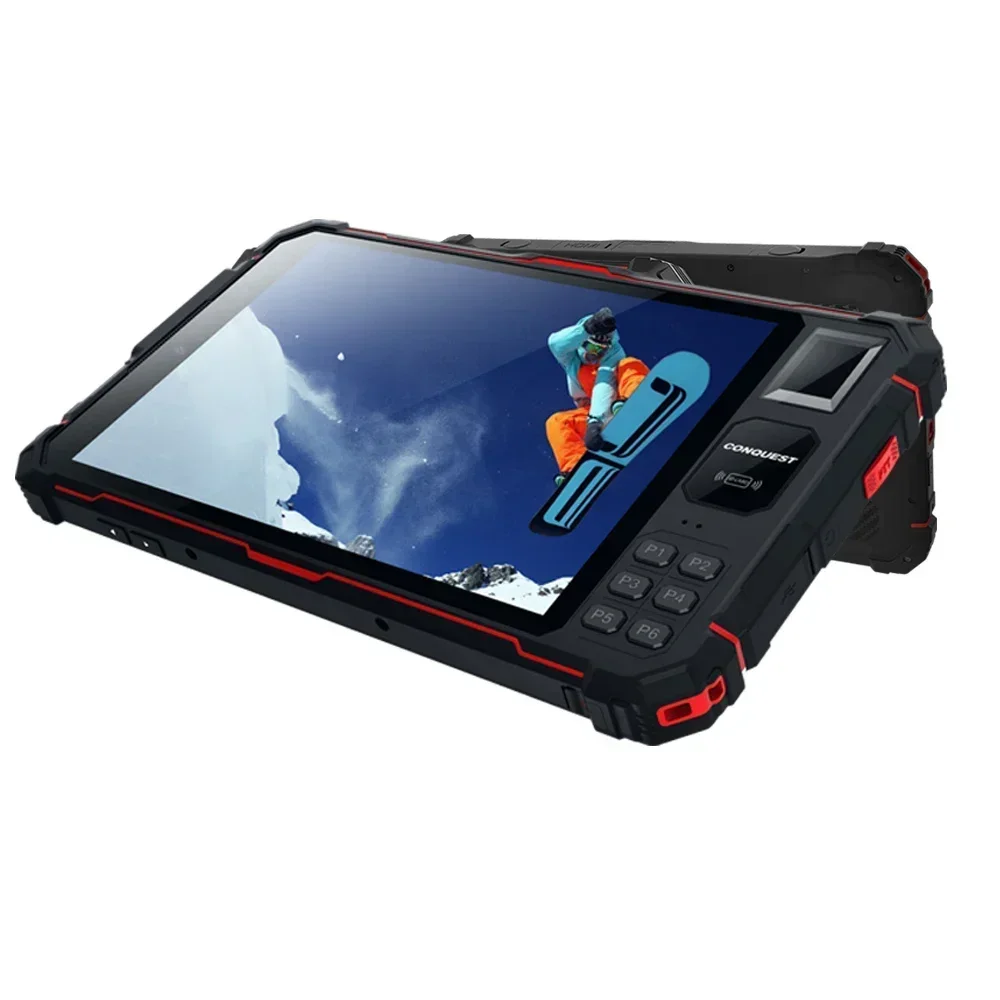 CONQUEST S22-5G Android 11 6GB+128GB and temp detection Fingerprint Rugged Tablet PC With Fingerprint Reader POC walkie talkie