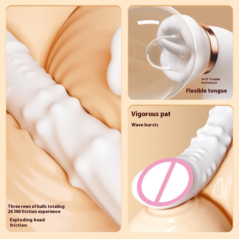 تلسكوبي الكرة تحمل تدوير هزاز سخان G-بقعة الاهتزاز دسار مص اللسان الجنس لعب للنساء الإناث #4