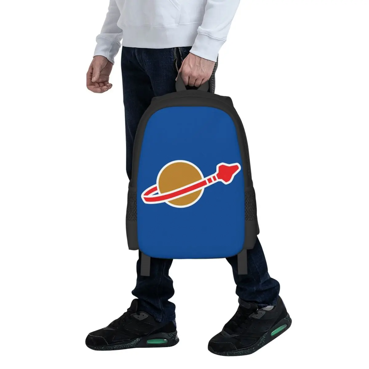 

Classic Space Log Student Backpack School Bag Hiking Travel Daypack for Men Women Fashion Bookbag Shoulder Bags