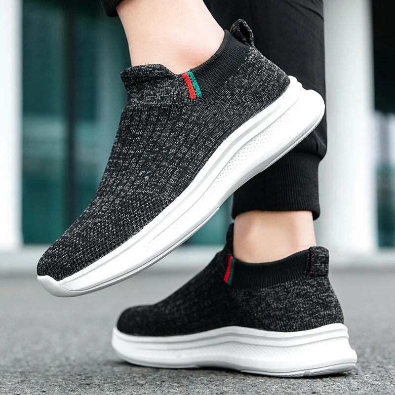 

Men's Sports Shoes Breathable Casual Walking Shoes Comfortable Running and Outdoor Casual Sneakers Slip-on Sock Shoes Loafers