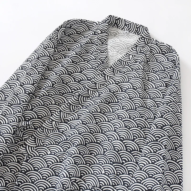 Męski szlafrok kimono z czystej japońskiej bawełny gaza, duży rozmiar, cienka piżama yukata, strój na gorące źródła