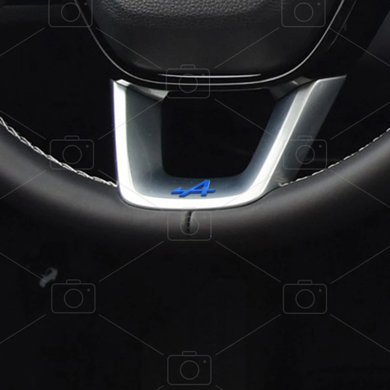 Car Metal A Logo Badge Steering Wheel Decals Styling For Clio RS Arkana Scenic Austral Espace Rafale Emblems Sticker Accessories