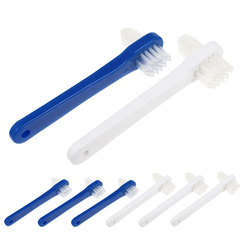 

8Pcs Mini Toothbrush Dual Heads False Toothbrush Portable Travel Size Kids Adult Soft Hard Bristle Oral Cleaning Tool Compact