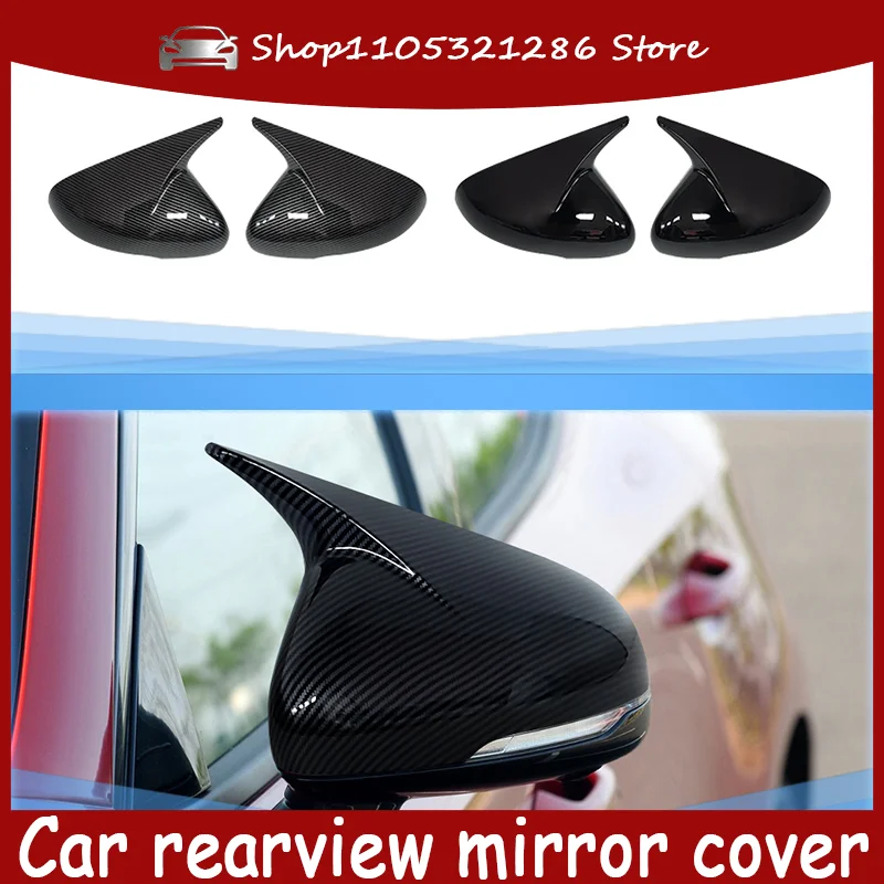 Side Wing Mirror Cover Caps Cae For KIA Stinger GT EX Hatchback 4-Door 2018-2022 Add On Style Mirror Covers