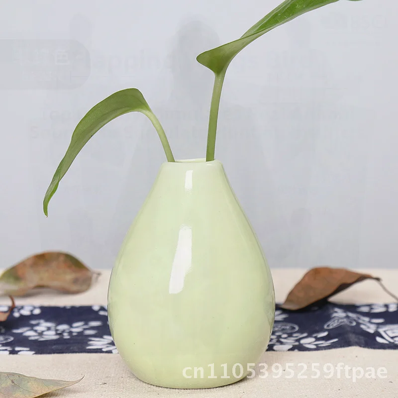 Ins Style Ceramic Vase Creative Small Diameter Flower Arrangement Ornament for Living Room Modern