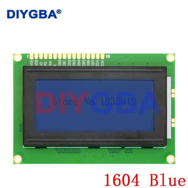 1604 16 x4 16*4 caratteri modulo LCD schermo LCM giallo/blu con retroilluminazione a LED SPLC780 HD44780 Controller IIC / I2C