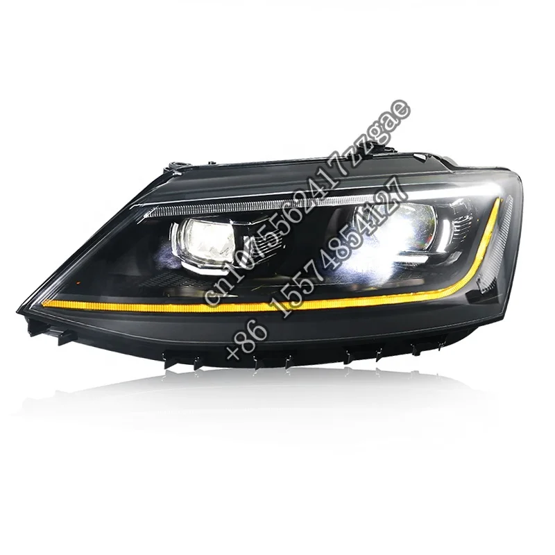 LED Headlight Front Lamp For VW New Jetta MK6  Sagitar 2012-2018 Year  With Dynamic Turn Signal