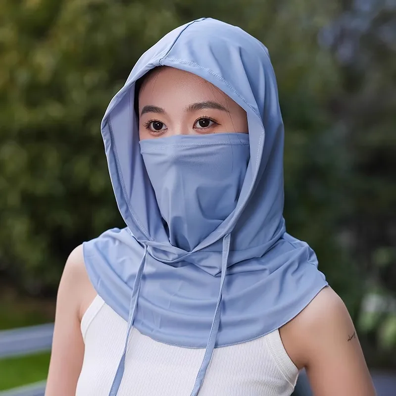 New sunscreen mask women's full face UV protection driving neck protection integrated breathable sunscreen cap