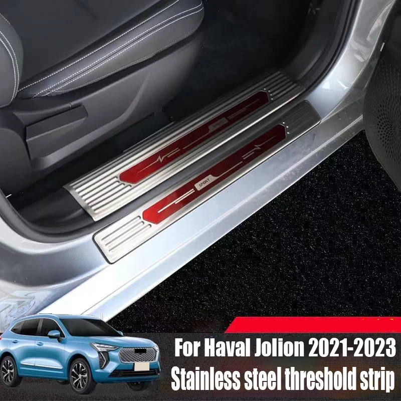 

Door welcome pedal protection stainless steel threshold strip for Haval Jolion 2021 2022 2023