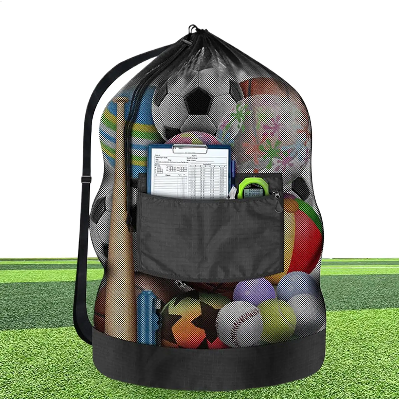 

Soccer Bag Drawstring Heavy Duty Large Ball Storage Sports Outdoor Recreation Accessories For Cloth Beach Football School Picnic