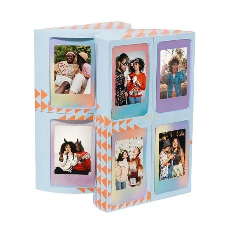Changeable Frames Customizable Picture Frames Cube Photo Frame for 3inch Pictures Display Perfect for Any Setting