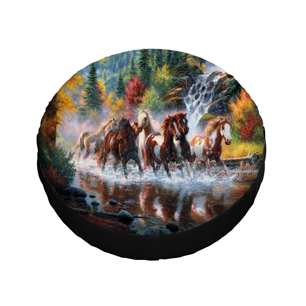 Animal Horse Printed Spare Tire Cover Waterproof Tire Wheel Protector for Car Truck SUV Camper Trailer Rv 14\