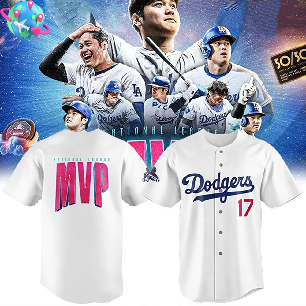 2024 Mens Dodgers Shohei Ohtani MVP Special Baseball Short Sleeve Shirt Jersey Youth Kids Breathable Baseball Unisex Uniform