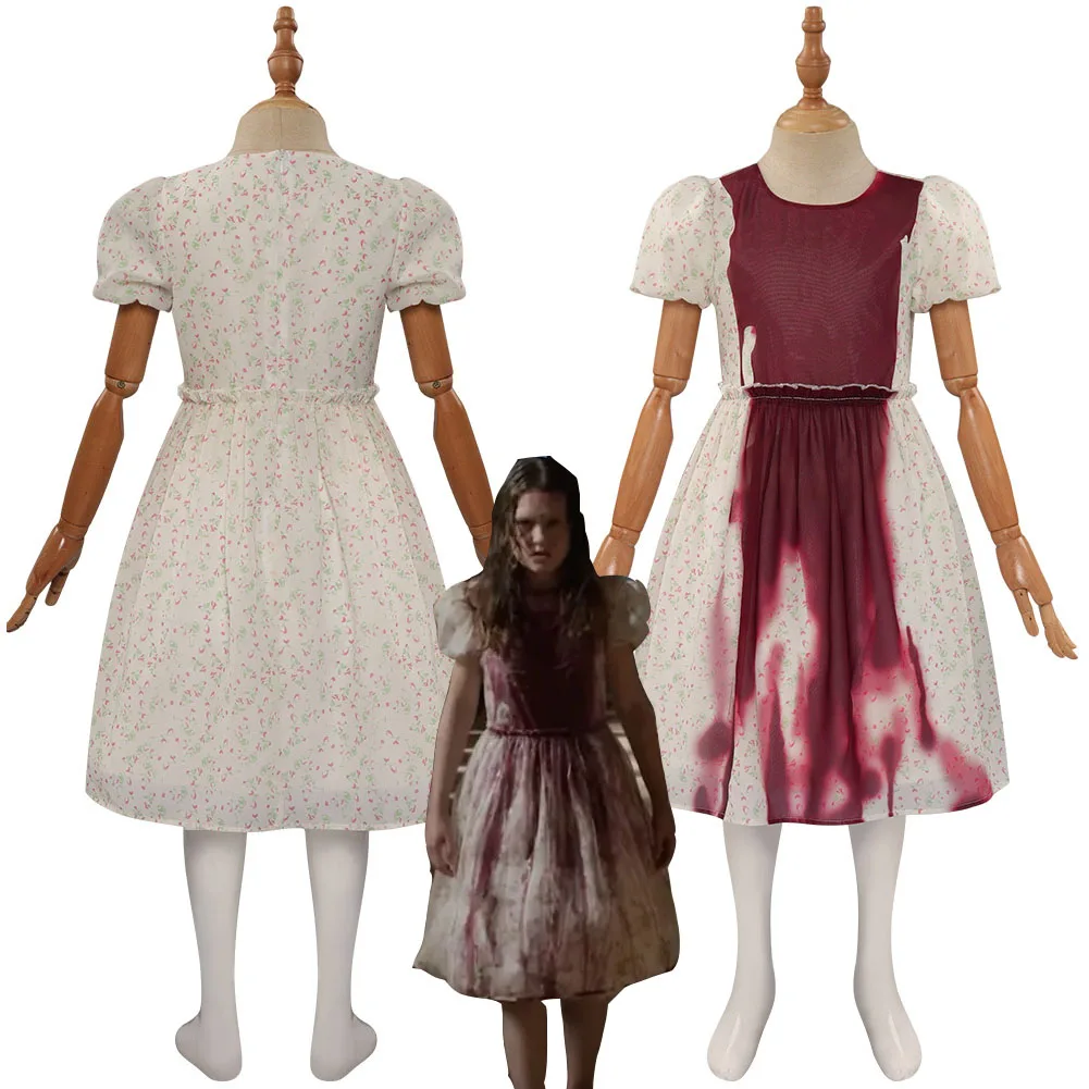 1973 Movie The Exorcist Katherine Cosplay Kids Children Costume Girls Fantasy Dress Outfits Fantasia Halloween Carnival Suit