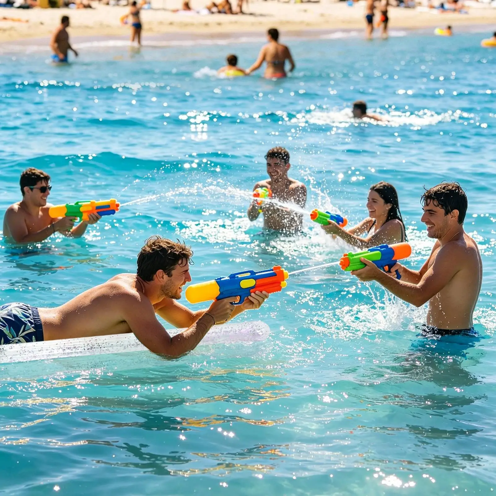 Floating Pool Stick Blow Up Glitter Swimming Toy Pool Noodle Stick For Men Women Adults Teens Children Family Friends Kids Lake
