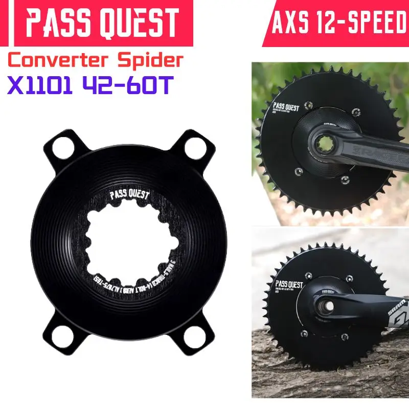 PASS QUEST TOP AXS 110BCD 4 Arm Chainring Mountain Road Bike Chankset Narrow Wide Aluminum Adapter Converter Cycling Parts