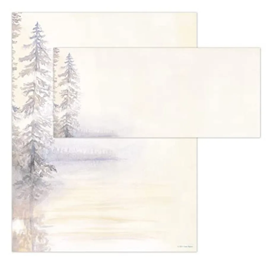 

Great Papers! Morning Mist 2-Sided 8.5" x 11" Letterhead and #10 Envelope Stationery Set, 50 Stationery Sheets and 25 Matching