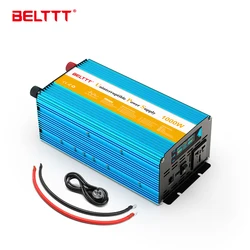 Free shipping BELTTT 1000W 12V  220V Single Phase Pure Sine Wave Power Inverter Europe plug Build in battery charger