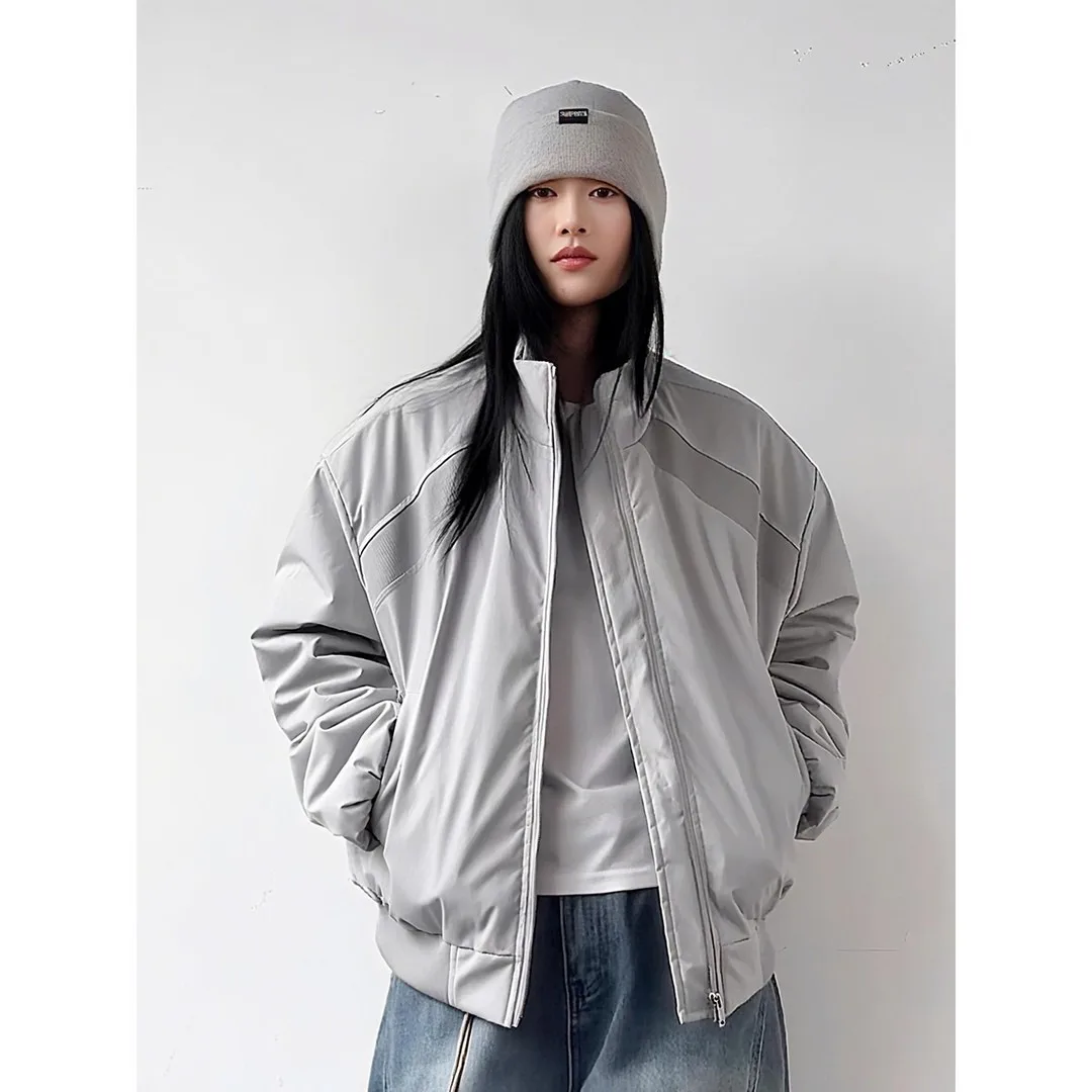 Unisex Deconstructed Thickened Short Cotton-Padded Jacket - Stand Collar,Everyday Warm Cotton-padded Jacket