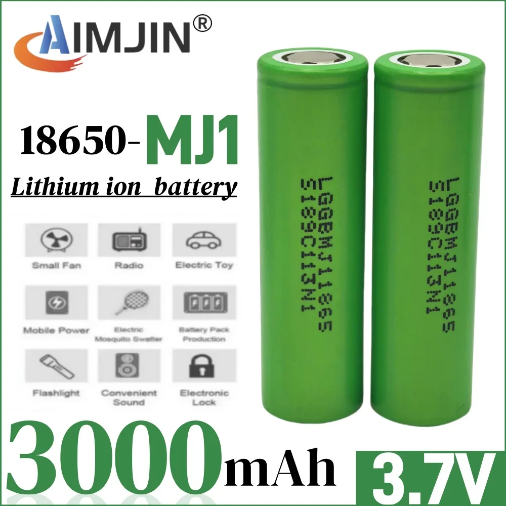 

18650 3.7V Lithium-ion Rechargeable Battery 3000mAh MJ1 Battery Suitable for fans, remote controls, shavers, etc