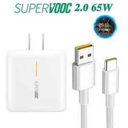 65W Supervooc 2.0 Quick Charging For Phone Adapter Tablet Portable Type-C Charger Fast Charger For OPPO Huawei Samsung Xiaomi