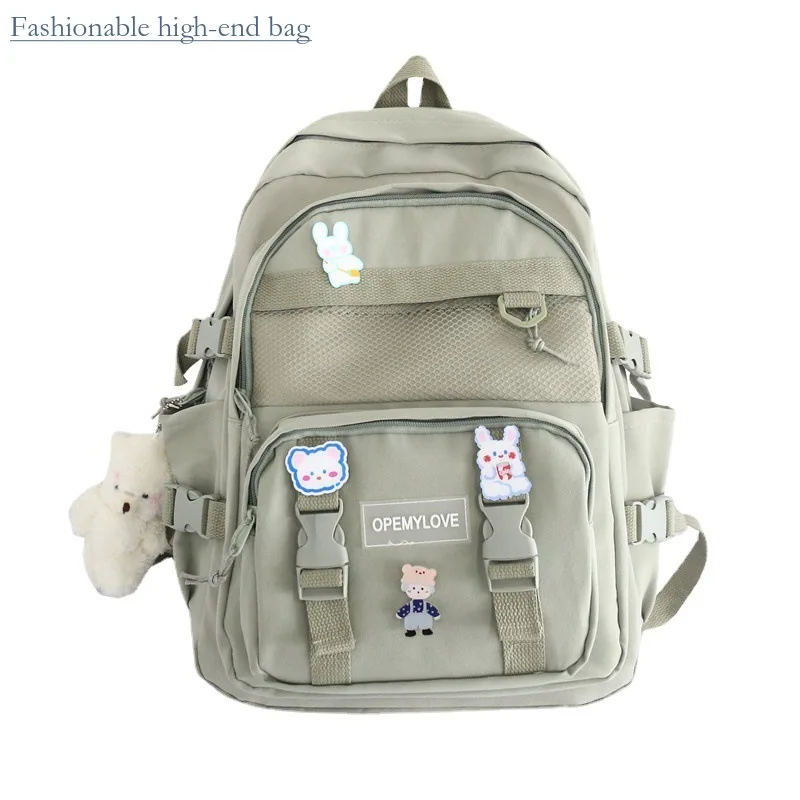 

2024 New Women High School Bags Teenagers Junior High School Backpacks Fashion Capacity Backpack College Backpack Multicolour