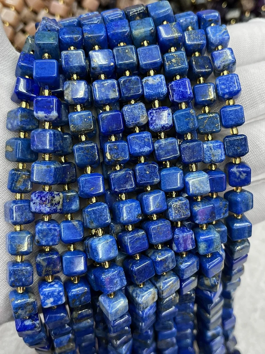 

Natural lazurite loose square beads for bracelet necklace