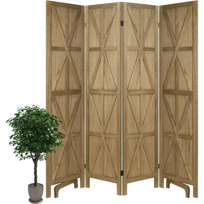 

Wood Room Divider, 4 Panel Screen Divider Freestanding, Room Divider Room Separator Temporary Dividers Wall