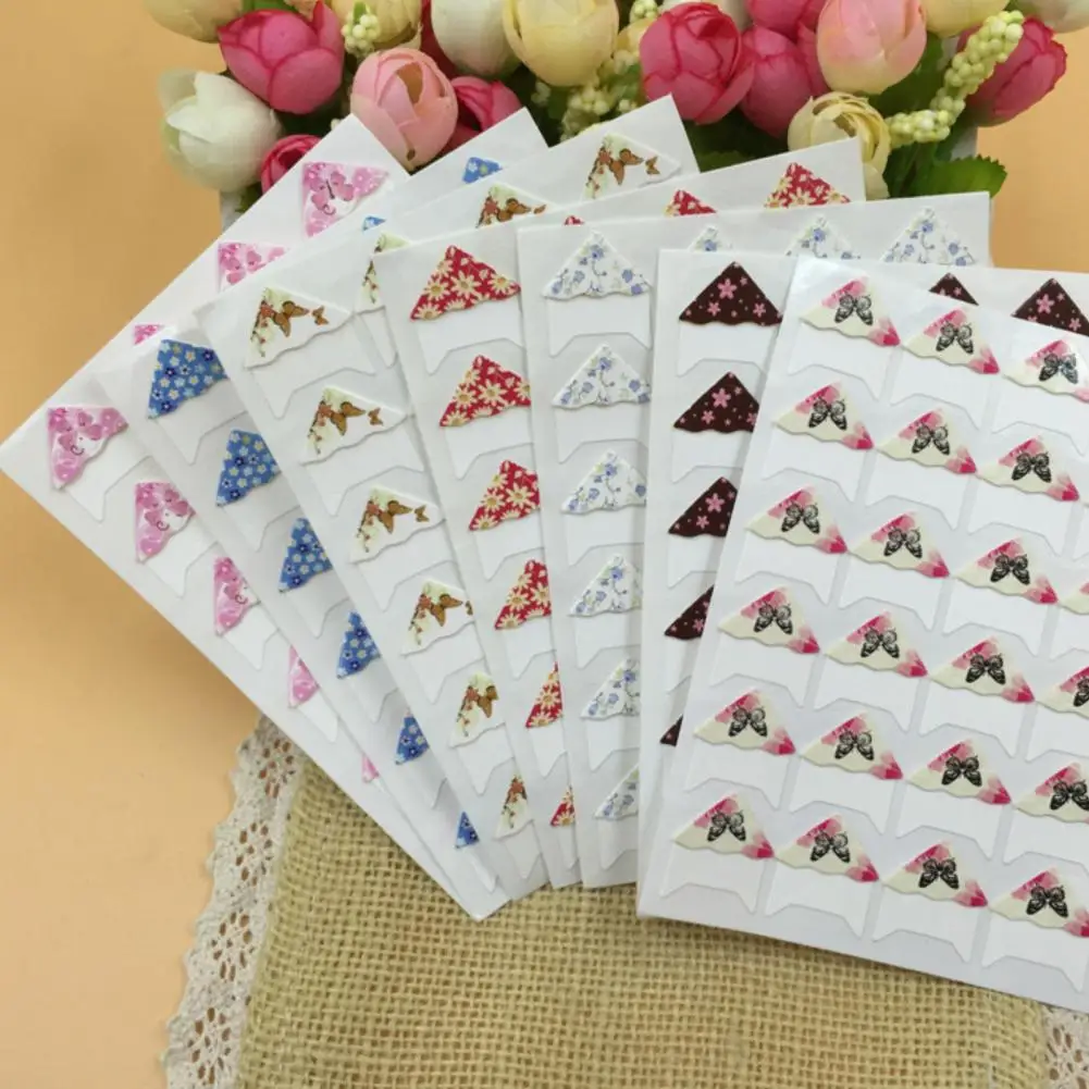 Corner Stickers Waterproof Multifunctional DIY Paper Floral Print Corner Paper Stickers for Children