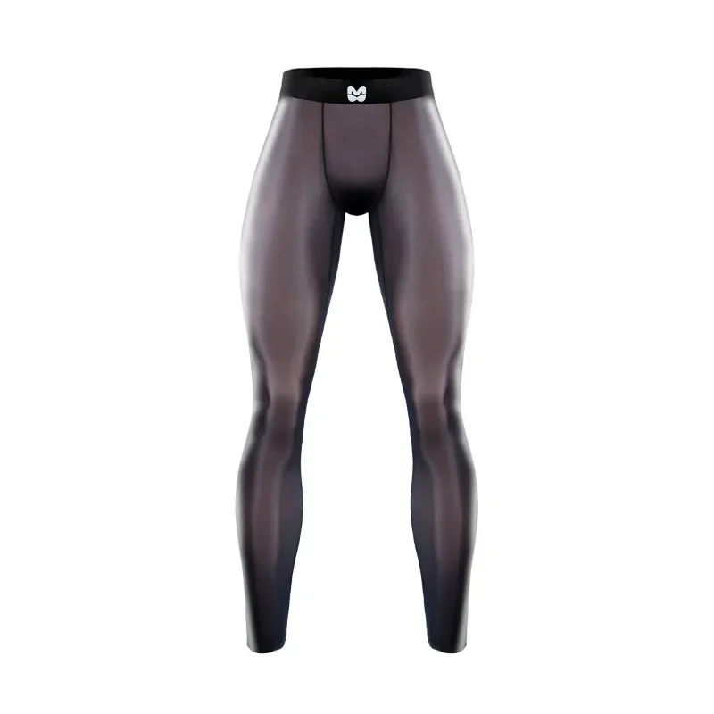 Sexy Men Summer Ultra-thin Sheer Fitness Leggings Plus Size Tight See Through Elastic Sport Pants Fitness Jogger Sex Game Cool