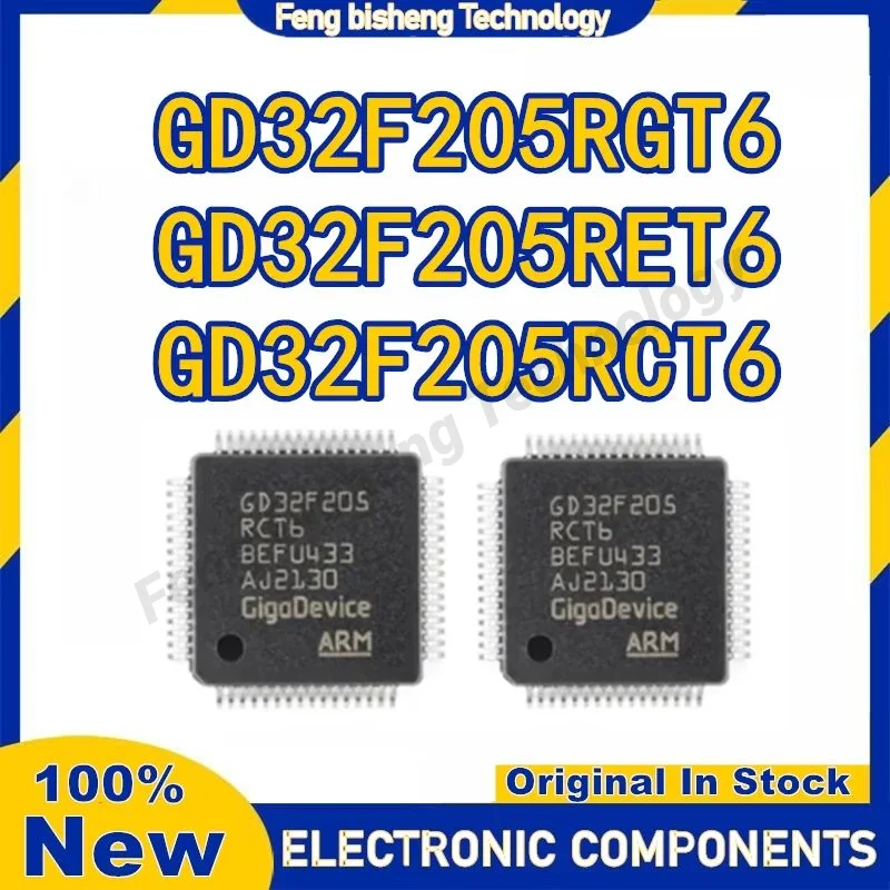 GD32F205RCT6 GD32F205RET6 GD32F205RGT6 GD32F205RC GD32F205RE GD32F205RG GD32F205 GD32F GD32 GD IC MCU Chip LQFP-64