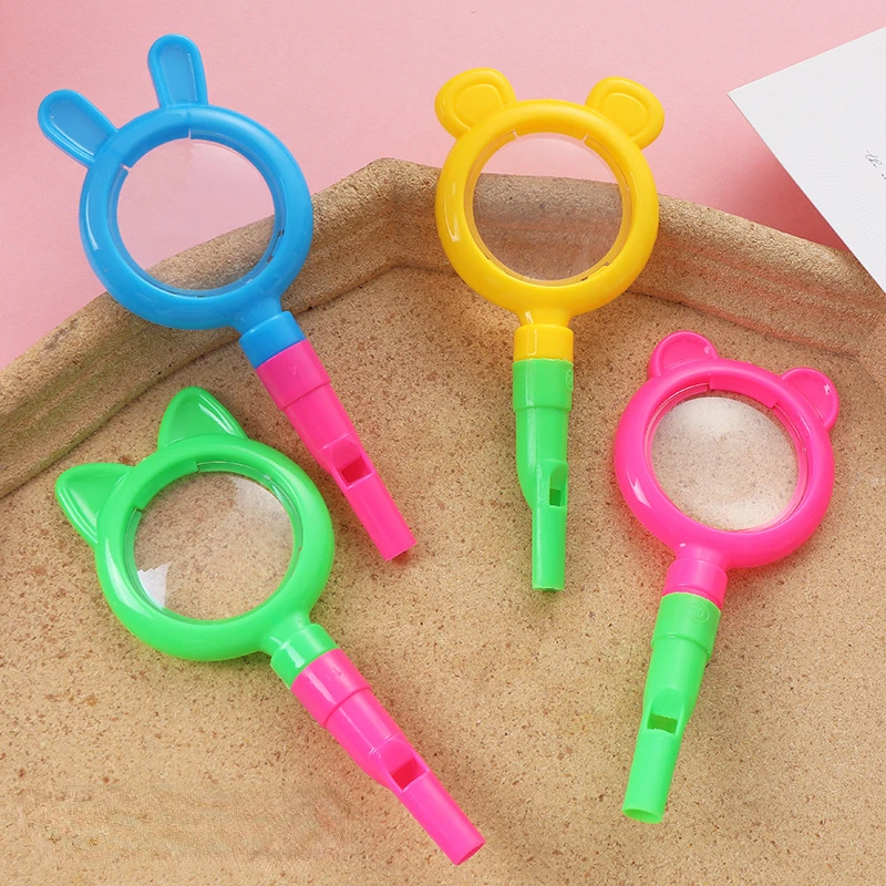 

5Pcs Cartoon Magnifying Glass Outdoor Exploration Learning Kids Educational Toys for Birthday Party Favors School Rewards